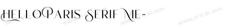 Hello Paris Serif Me字体转换